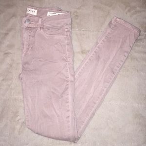 Light pink ankle jegging/skinny jeans